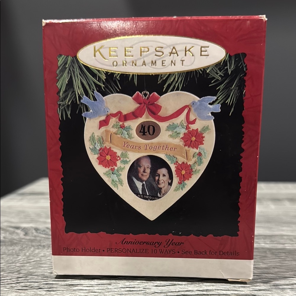 Hallmark | Heart Shaped Anniversary “Years Together” - Vintage Keepsake Ornament